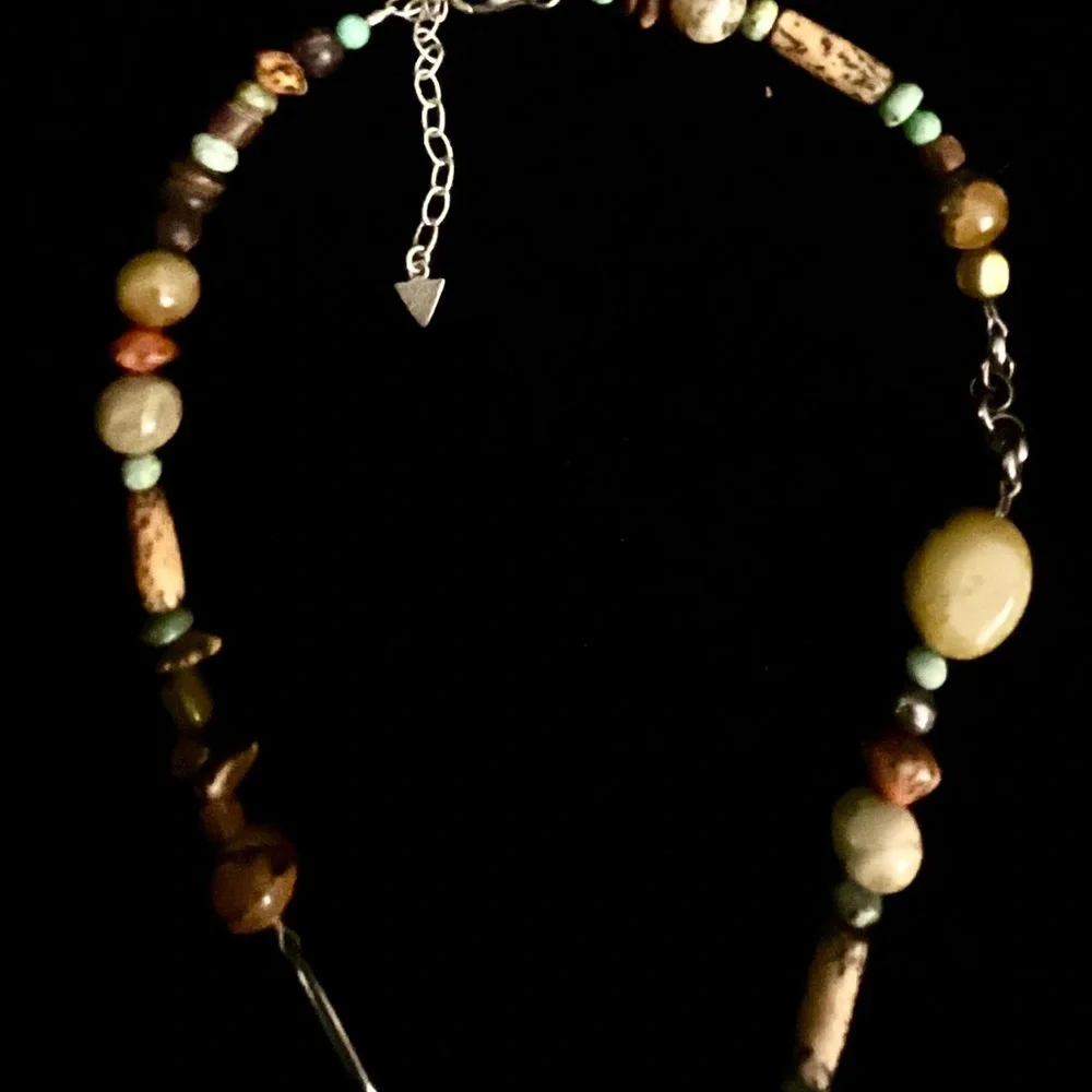 Silpada N1855 Reversible Kabkaban Howlite Coco Wood Bead Shell Necklace